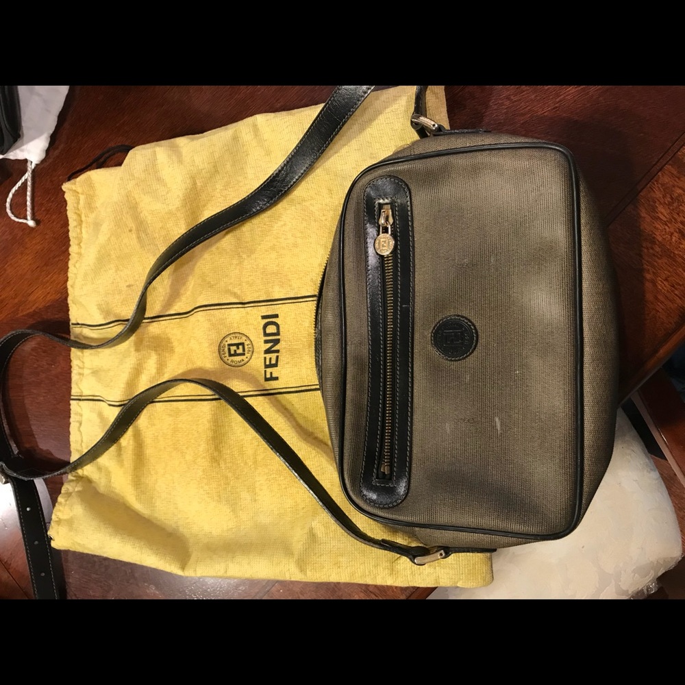 Vintage Fendi bag and makeup case